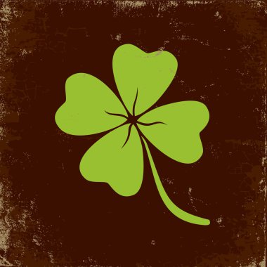 Clover with four leaves clipart