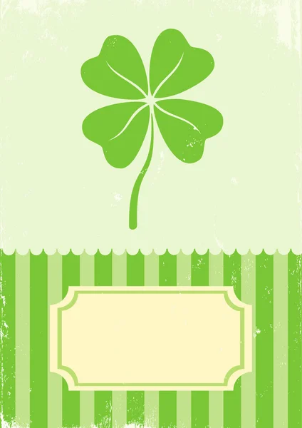 Illustrazione del trifoglio con quattro foglie — Vettoriale Stock
