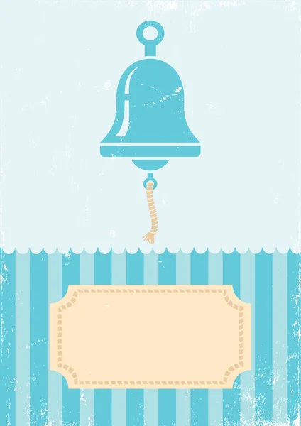 Retro ilustración de campana — Vector de stock