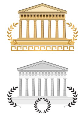 Antique Greek Temple clipart