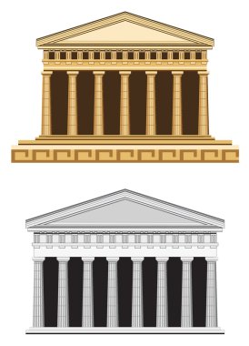 Antique Greek Temple clipart