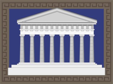 Antique Greek Temple clipart