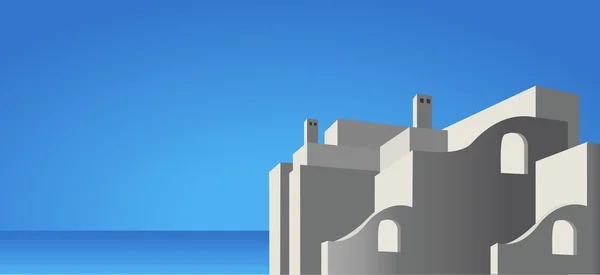 Середземноморська архітектура — стоковий вектор