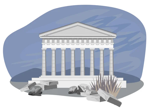 Antieke tempel ruïnes — Stockvector