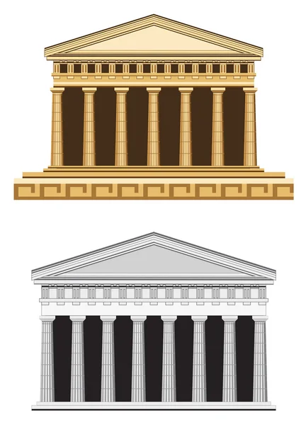 旧式なギリシャの寺院 — ストックベクタ