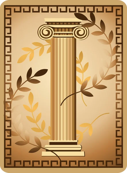 Columna jónica antigua — Archivo Imágenes Vectoriales