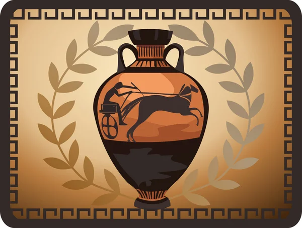Antique Greek Vase — Stock Vector