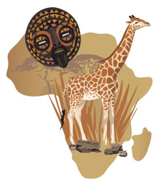 Symbols of Africa clipart