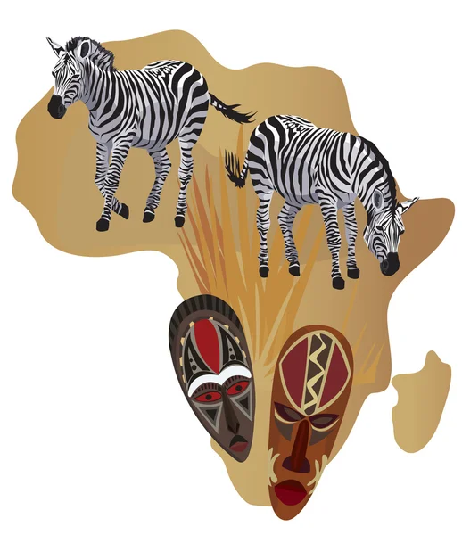 Afrika'nın sembolleri — Stok Vektör