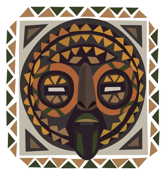Máscara africana — Vector de stock