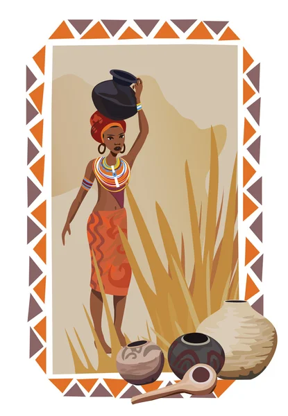 非洲妇女 — 图库矢量图片
