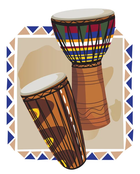 Tambores africanos — Archivo Imágenes Vectoriales