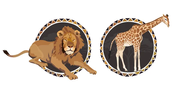Afrika Hayvanlar — Stok Vektör