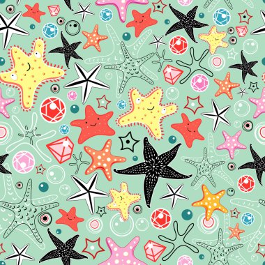 Texture of the sea stars clipart