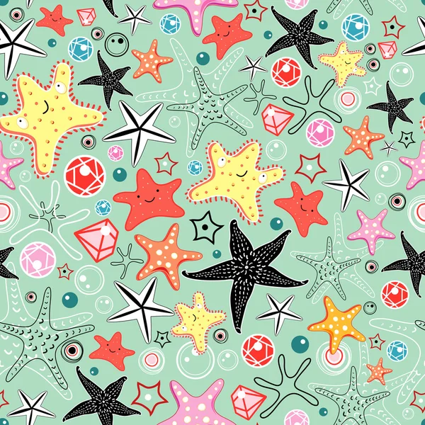 纹理的海星星 — 图库矢量图片