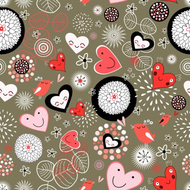 Texture of the hearts clipart
