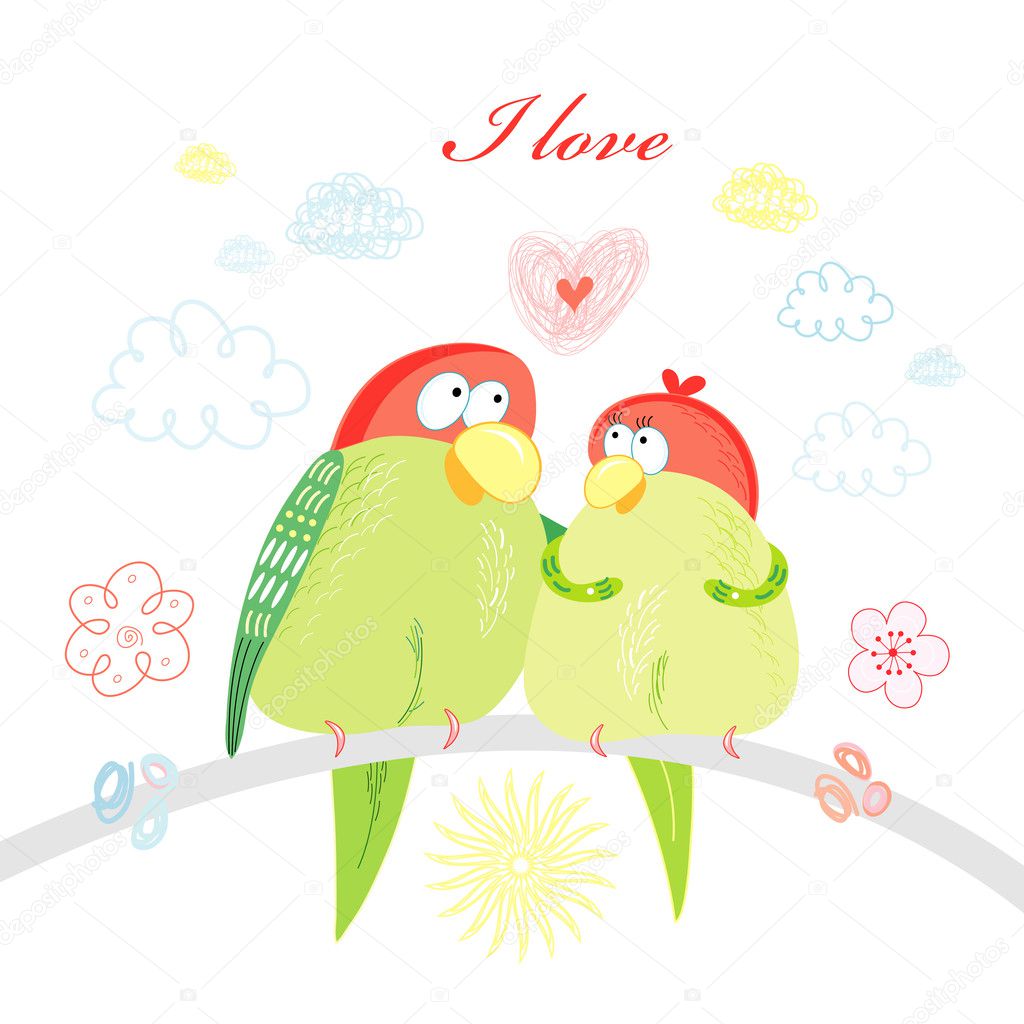 Fun loving parrots Stock Vector Image by ©tanor #8068486