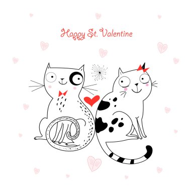 Love cats clipart