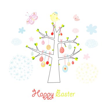 Easter tree clipart