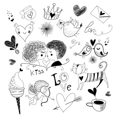 Valentine's Day holiday page clipart