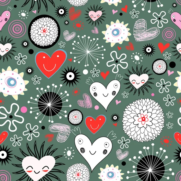 Texture with hearts — Stock Vector