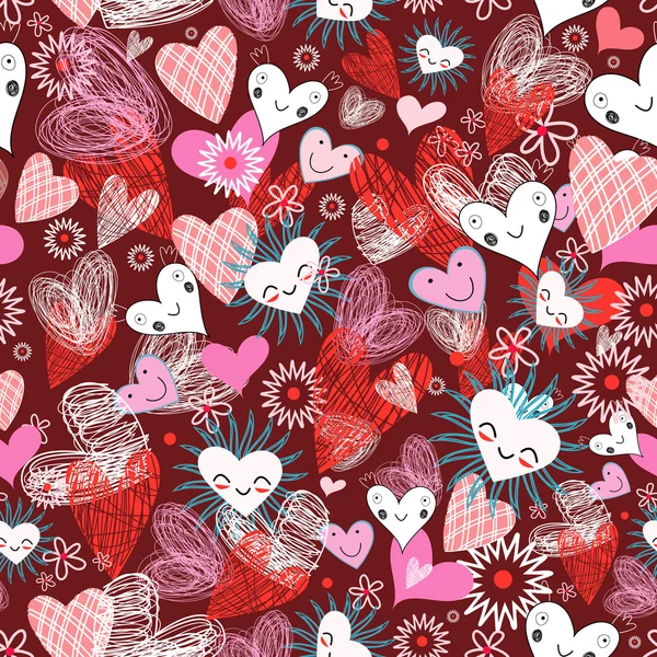 Pattern of hearts — Stock Vector