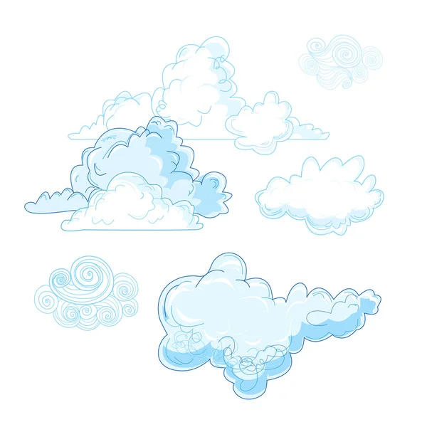 stock vector Different cloud