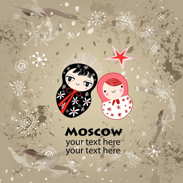 Dolls from Moscow — Stock Vector