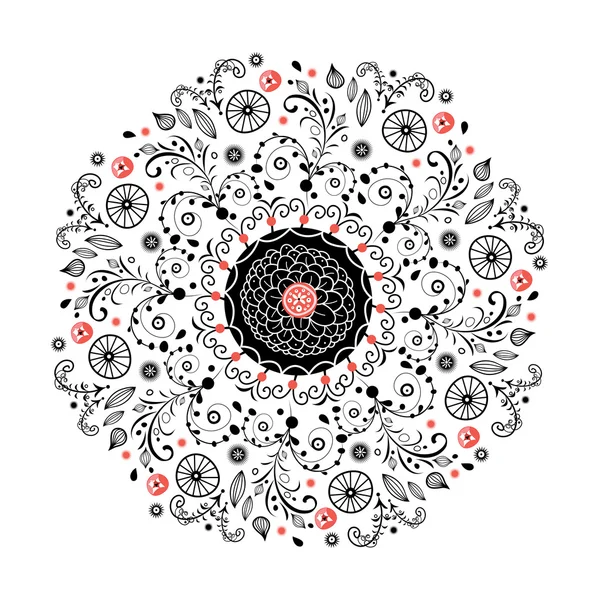 Dekorační okrasné vzory v kruhu — Stockový vektor