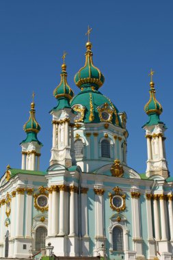 Saint Andrew orthodox church in Kiev, Ukraine clipart