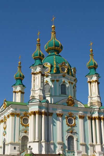 Saint Andrew orthodox church in Kiev, Ukraine