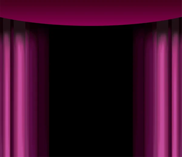 Фиолетовый театральный занавес — стоковое фото