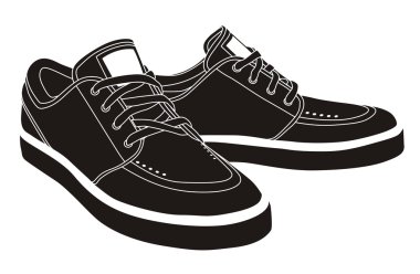 Vector sport shoes clipart