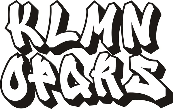 Alfabeto dei caratteri vettoriali graffiti (parte 2 ) — Vettoriale Stock