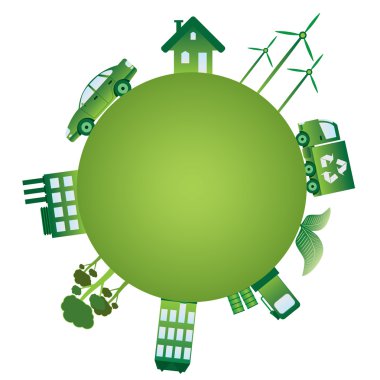 The green world. clipart