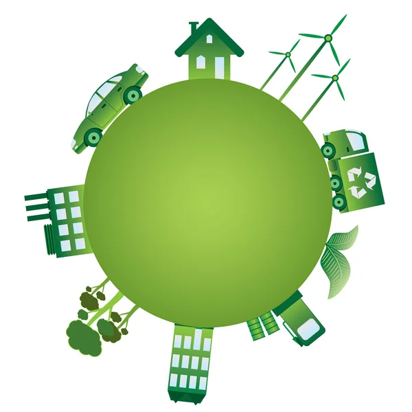 A zöld világ. — Stock Vector