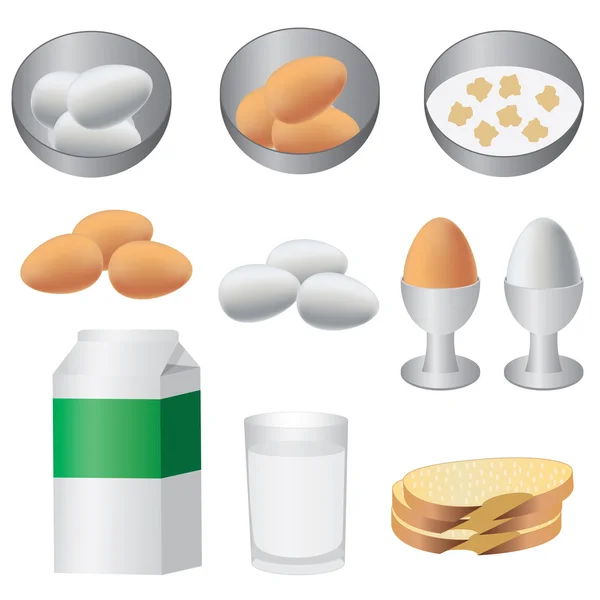 Products for breakfast. — Stock Vector