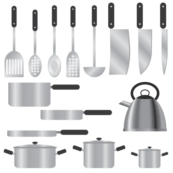 Set of kitchen utensils. — Stock Vector