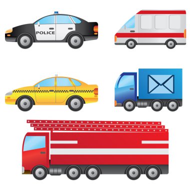 Set of cars. clipart