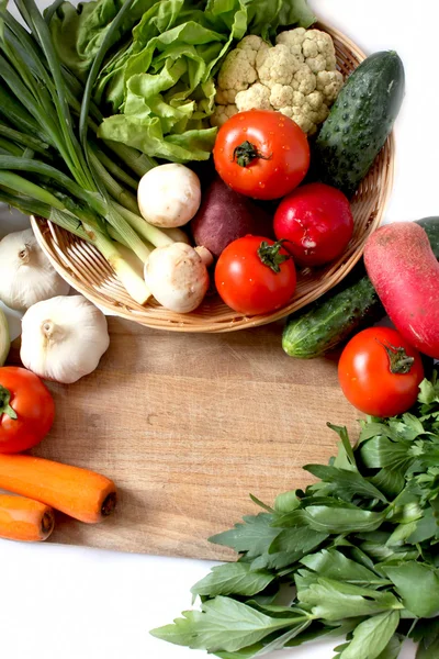 야채와 채소 바구니 — 스톡 사진