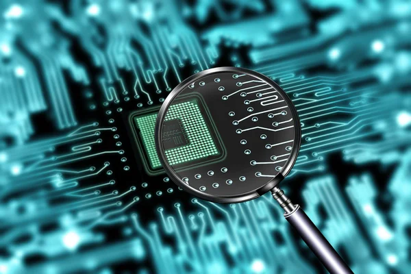 Micro chip scanning — Stock Photo, Image