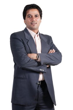 Portrait of indian businessman clipart