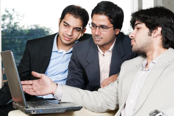 Three businessmen in meeting — Stock Photo, Image