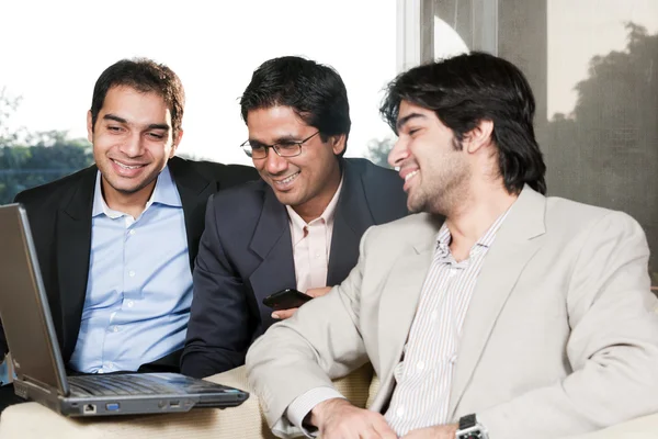 Three businessmen in meeting — Stock Photo, Image