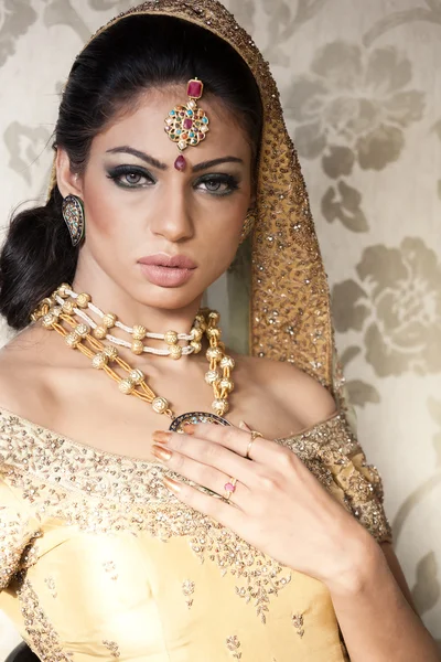 Krásná indická nevěsta Stock Obrázky