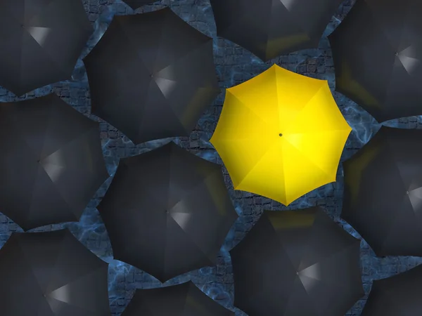 Sarı şemsiye — Stok fotoğraf