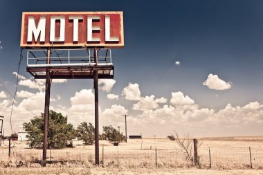 Old motel sign clipart