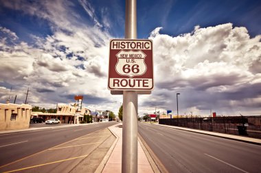 Historic route 66 route sign clipart