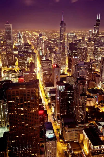 Luchtfoto van chicago downtown — Stockfoto