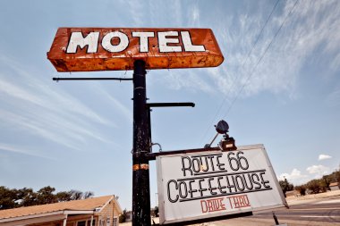 Old motel sign clipart